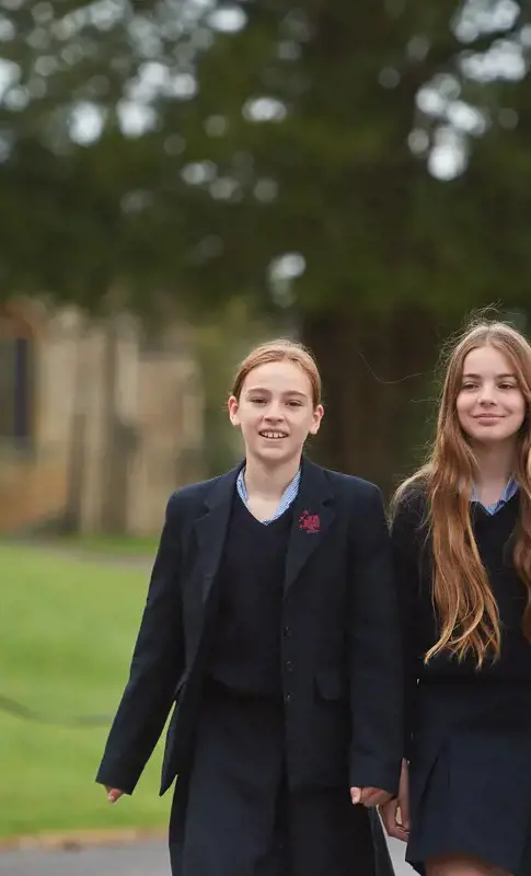 Pupils arriving at school