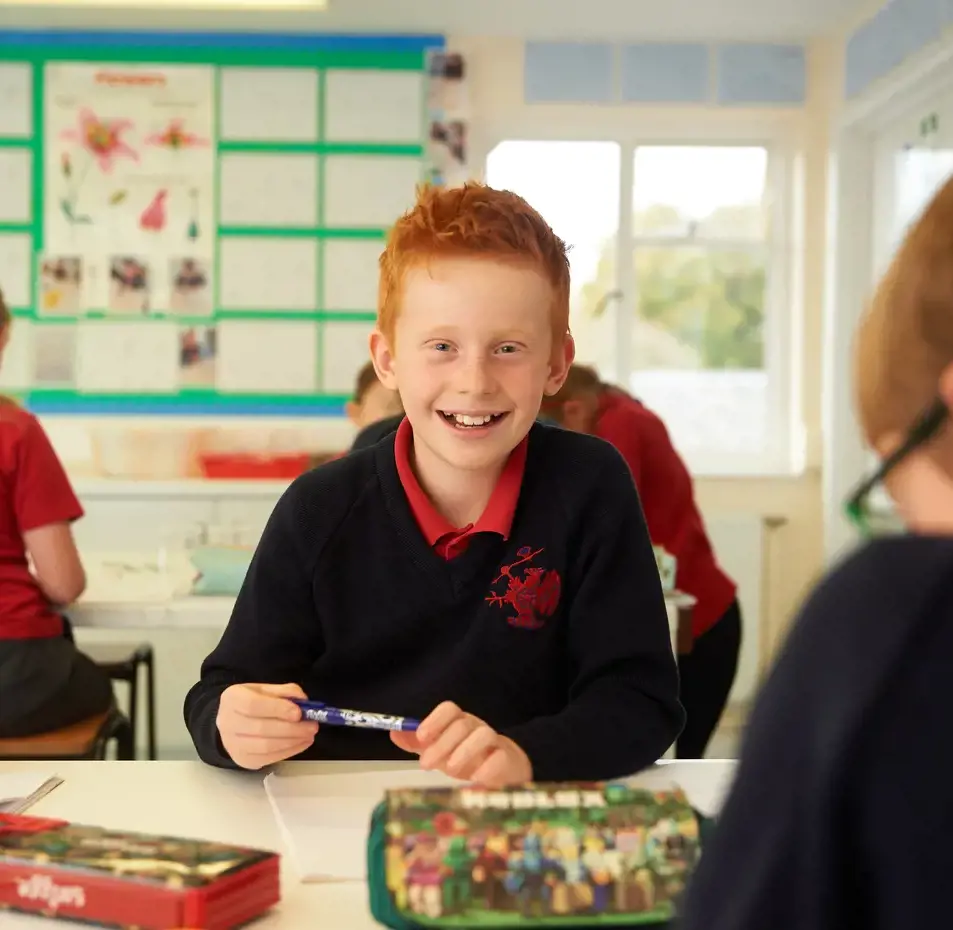 Rendcomb College Junior pupil in class