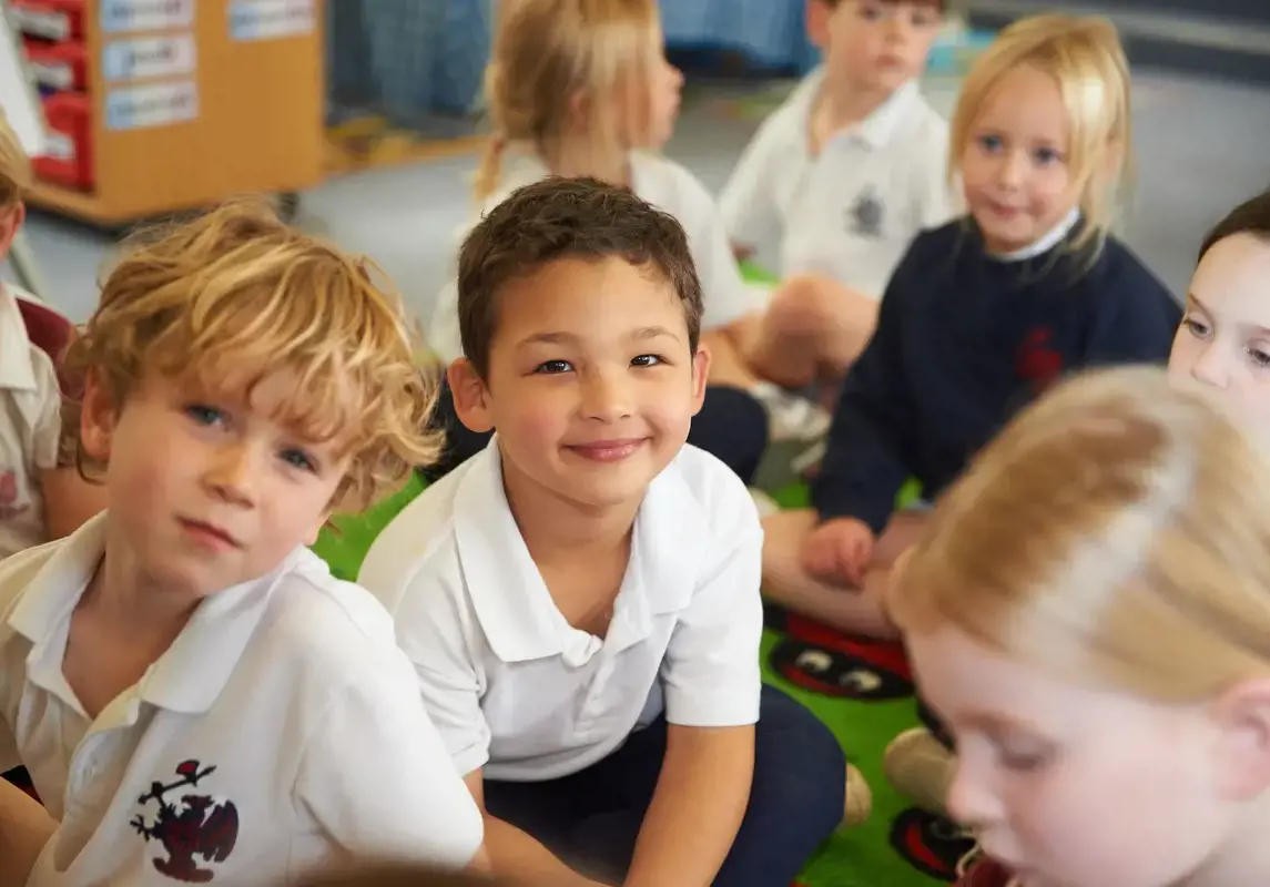 Rendcomb College Junior School pupil in class