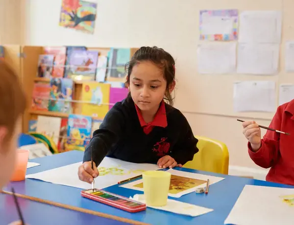 Nursery pupil in class