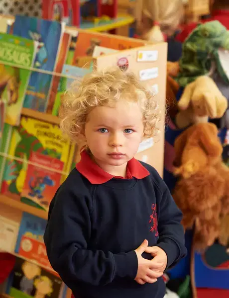 Nursery pupil in class