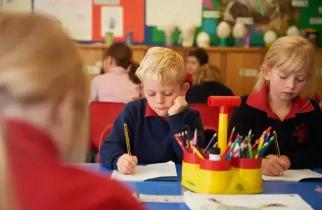 Rendcomb College Nursery pupil in class