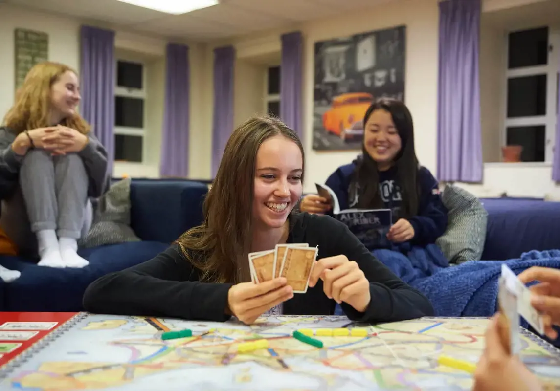 Sixth Form Boarders playing cards