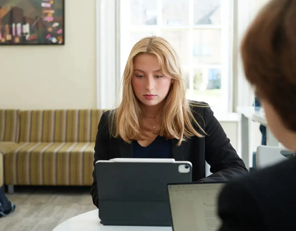 Rendcomb College Sixth Form pupil studying