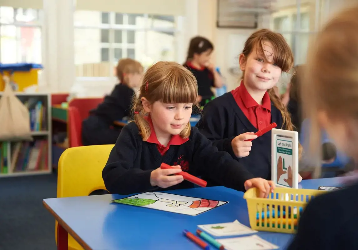 nursery children doing art